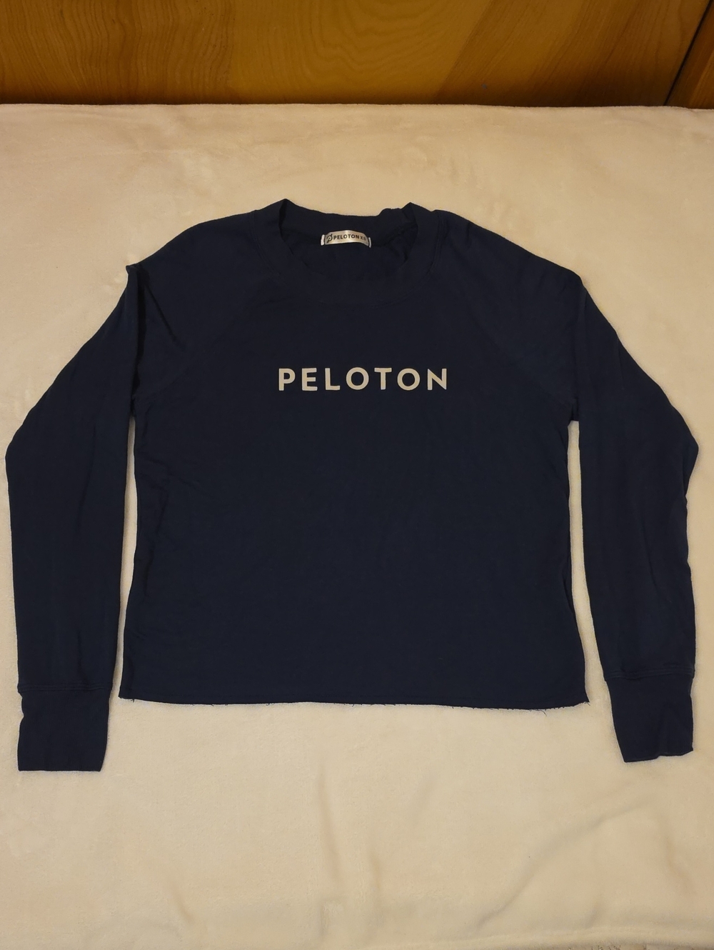 Peloton Micromodal Fabric Navy Blue Long Sleeve Logo Shirt